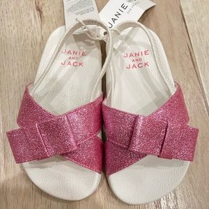 NWT Janie & Jack Pink Glitter Pool Slides
